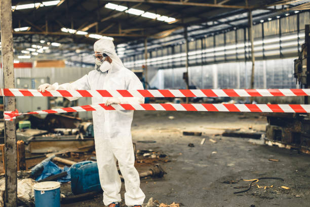 Professional Drug Lab Cleanup technician working in Ambia, IN